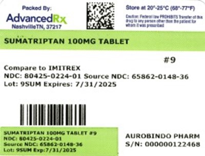 Label 1 (Sumatriptan 80425 0224 01)